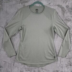 REI Coop Athletic Top Womens M Sage Green Outdoors Camping Hiking Gorpcore